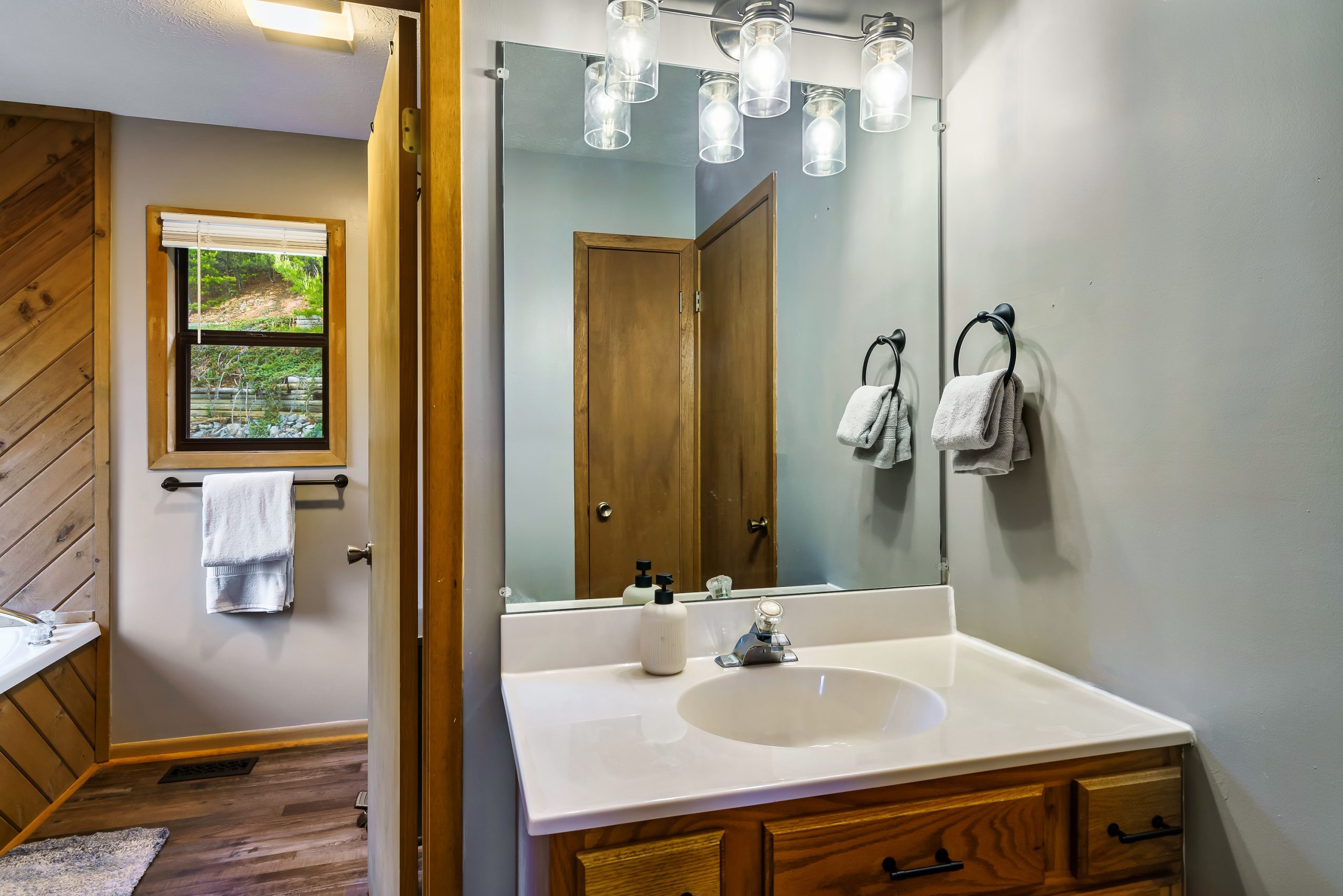 Bathroom sink off the 2nd king bedroom