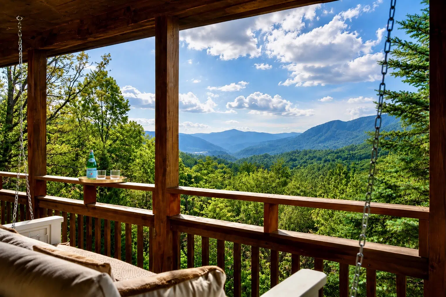 Back porch mountain views from day bed Back porch mountain views from day bed